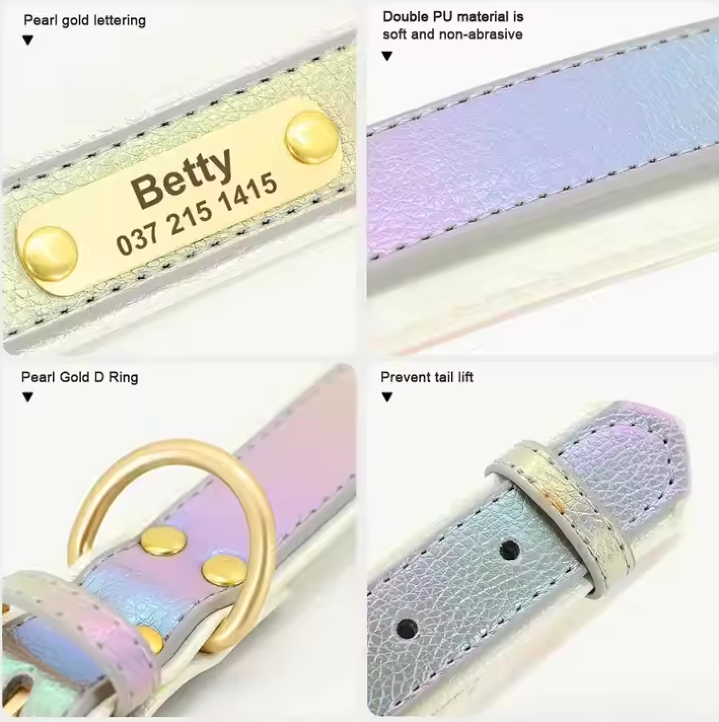 Glanzvolles Hundehalsband mit personalisierter Gravur – Schimmerndes Design & höchster Tragekomfort