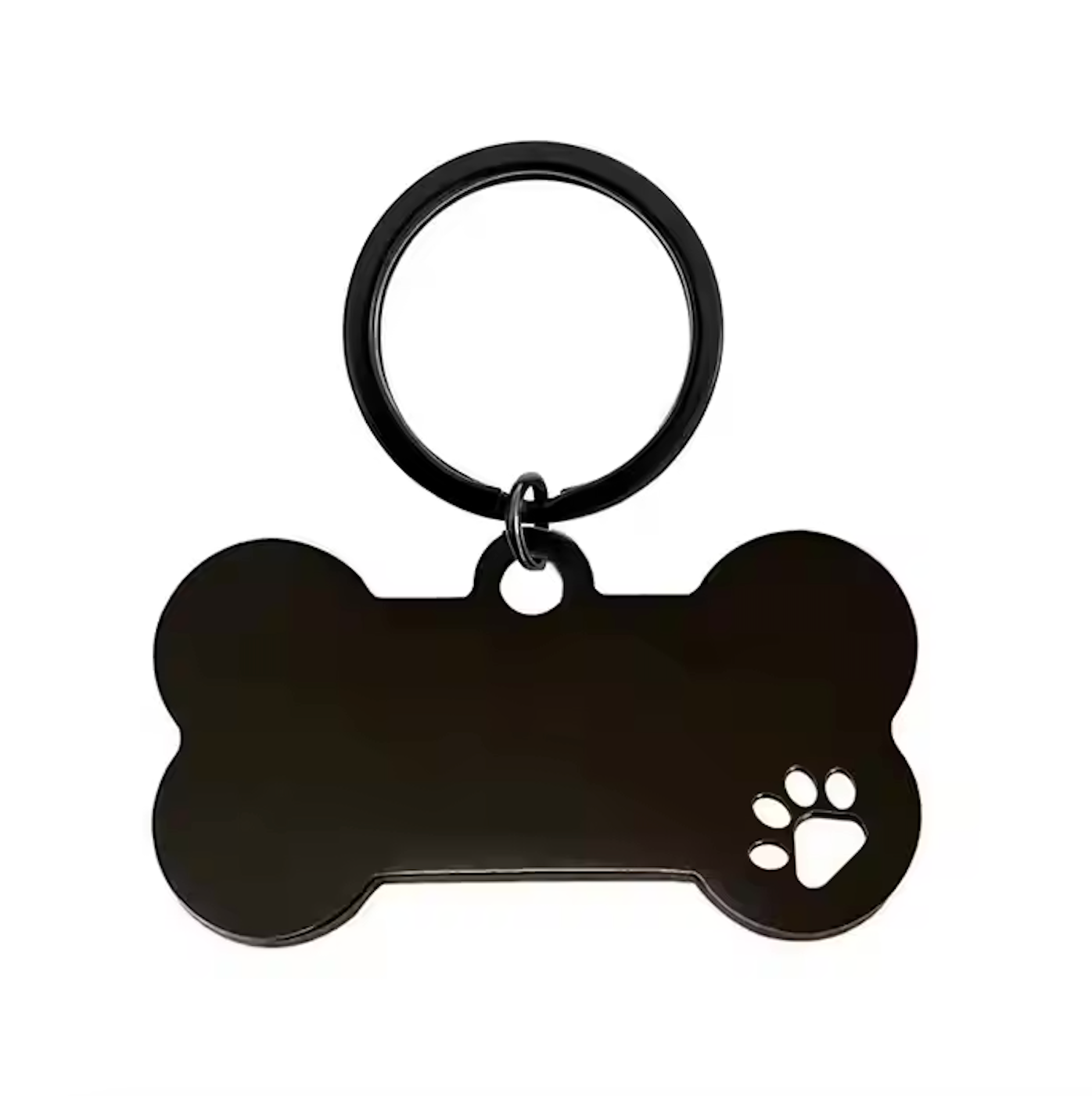 Knochenförmige Hundemarke mit Gravur, Name und Telefon personalisiert